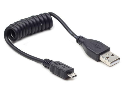 Kabel GEMBIRD Kabel USB AM-Micro Spirala 20-60cm CC-MUSB2C-AMBM-0.6M
